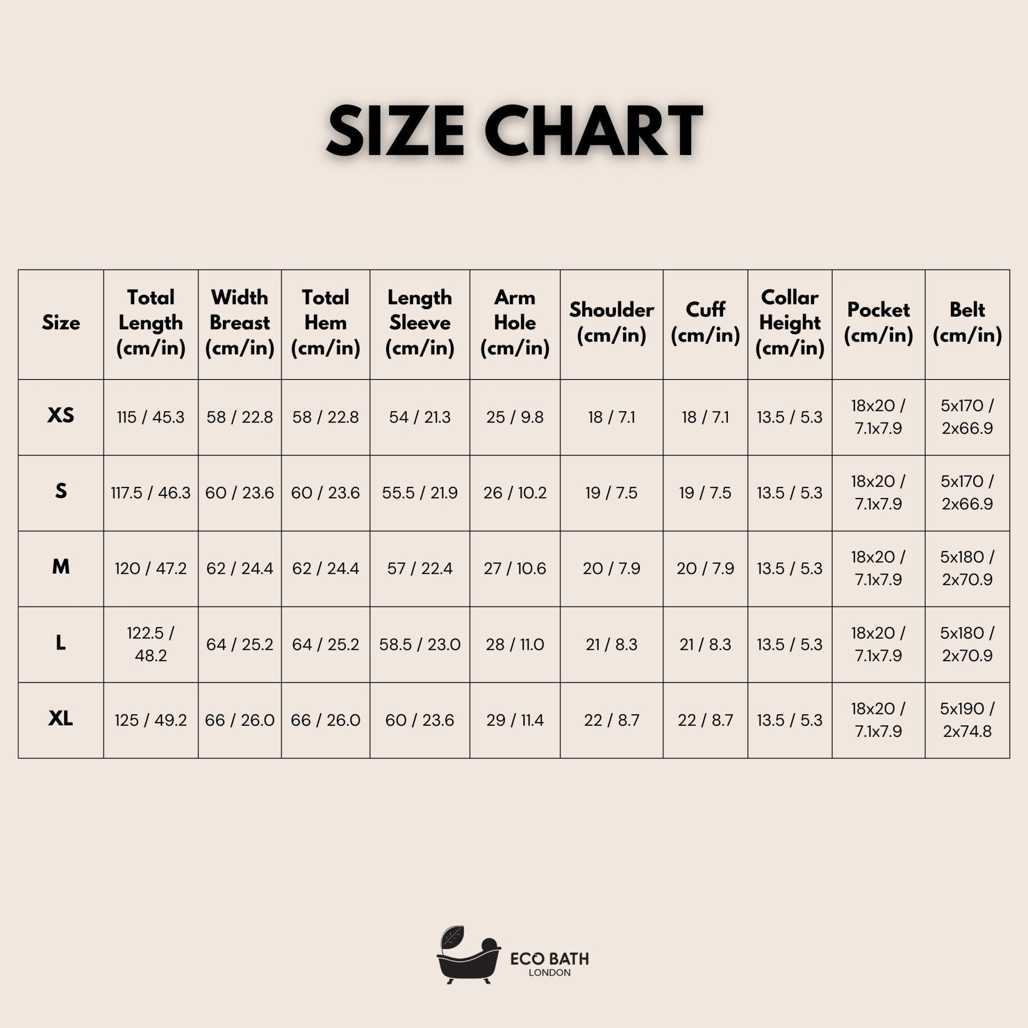 Eco Bath London Hooded Organic Cotton Bath Robe - 100% Certified Organic Cotton