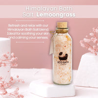 Eco Bath London Lemongrass Himalayan Bath Salt 300g - Premium Himalayan Salt Infused with Lemongrass & Calendula