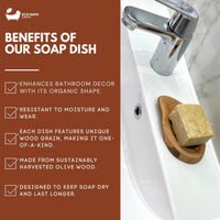 Eco Bath London Olive Wood Leaf Soap Dish