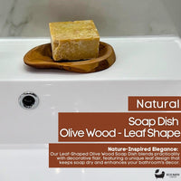 Eco Bath London Olive Wood Leaf Soap Dish