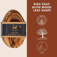 Eco Bath London Olive Wood Leaf Soap Dish