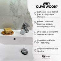 Eco Bath London Olive Wood Leaf Soap Dish