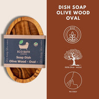 Eco Bath London Olive Wood Oval Soap Dish