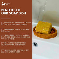 Eco Bath London Olive Wood Oval Soap Dish