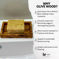 Eco Bath London Olive Wood Rectangle Soap Dish