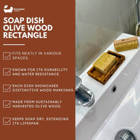 Eco Bath London Olive Wood Rectangle Soap Dish