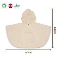 Eco Bath London Organic Cotton Baby Poncho - Luxuriously Soft, Undyed and Unbleached