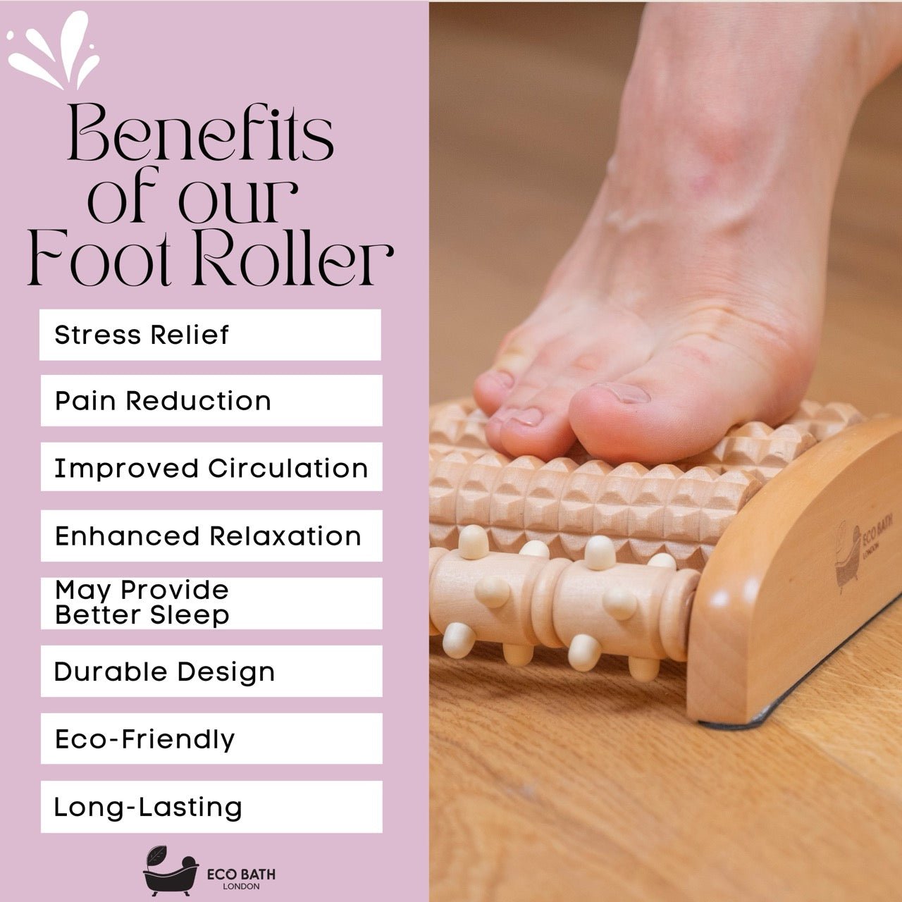 Eco Bath London Reflexology Foot Roller | Best to Use Under Work/Study Table