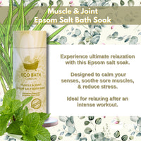 Eco Bath London Muscle and Joint Epsom Salt Bath Soak - Tube