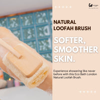 Eco Bath London Natural Loofah Brush - Premium Loofah Body Brush with Handle