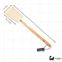 Eco Bath London Natural Loofah Brush - Premium Loofah Body Brush with Handle