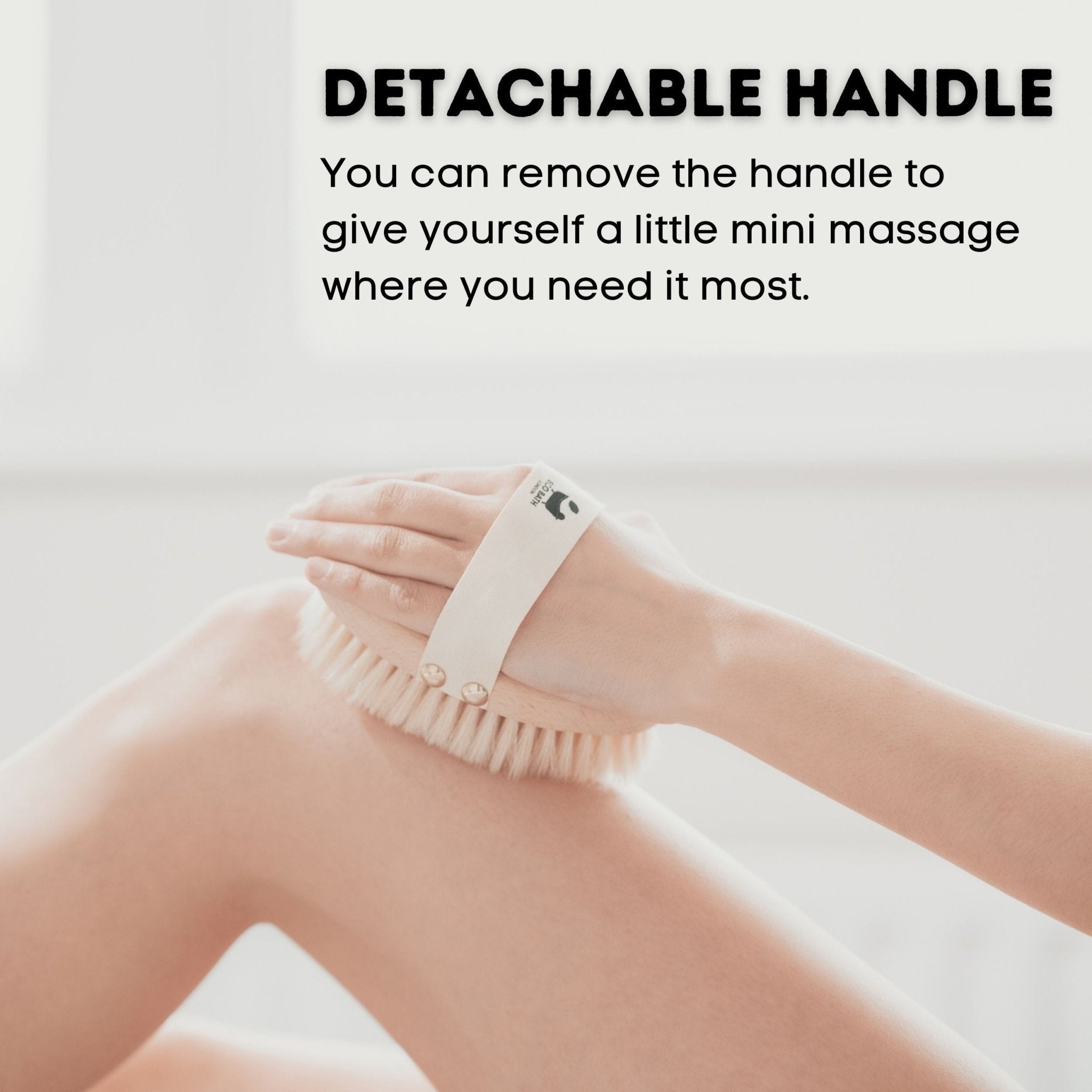 Eco Bath London Natural Hard Sisal Body Brush with Detachable Handle