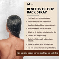 Eco Bath  Natural Sisal Hemp Back Strap Black