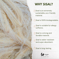 Eco Bath  Natural Sisal Hemp Back Strap Black