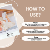 Eco Bath London Natural Toweling Slippers - Luxury 100% Organic Cotton Indoor Slippers for Bath and Home