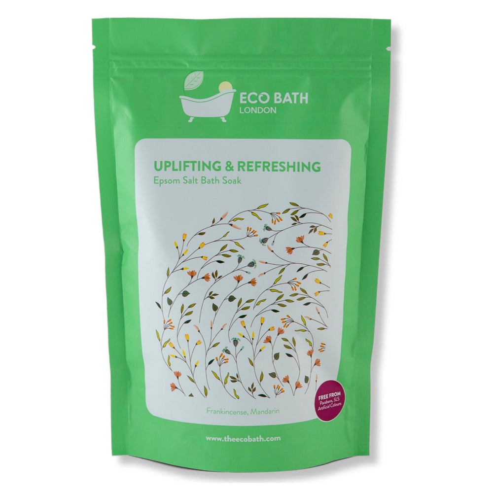 Eco Bath London Uplifting and Refreshing Epsom Salt Bath Soak Pouch | 500g & 1000g