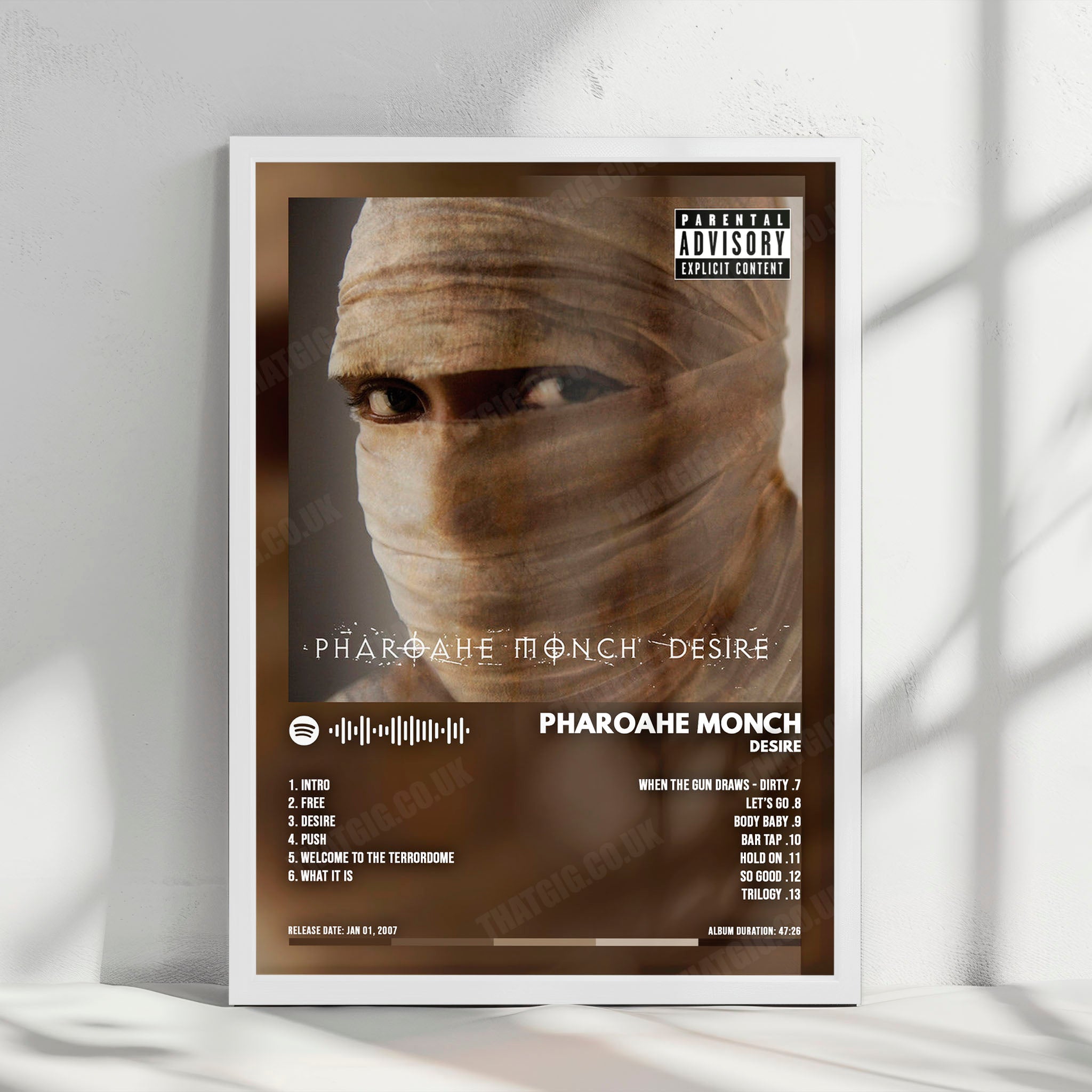 Pharoahe Monch "Desire" Album Cover Poster - with Complete Tracklist