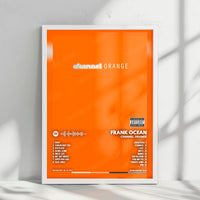Frank Ocean "channel ORANGE  " Album Cover Poster - with Complete Tracklist