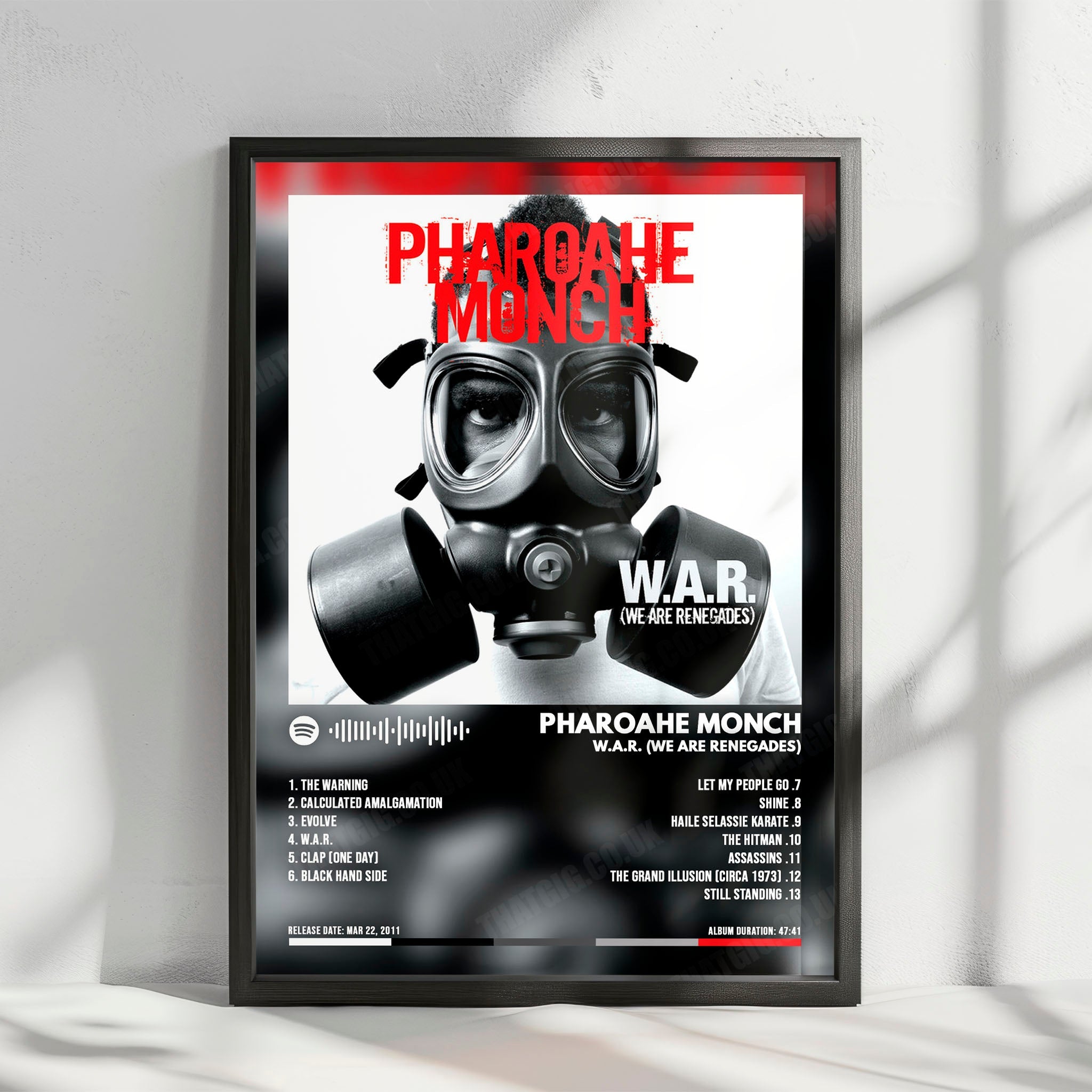 Pharoahe Monch "W.A.R. (We Are Renegades)" Album Cover Poster - with Complete Tracklist