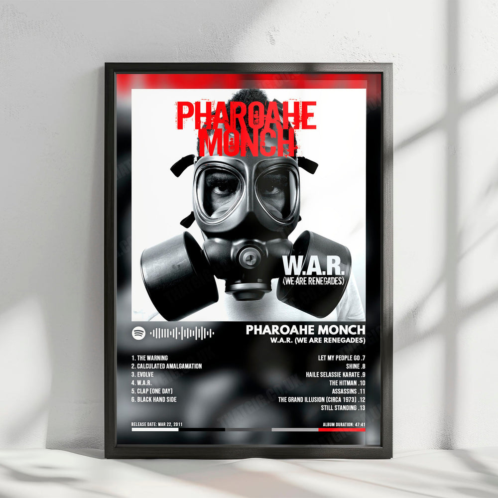 Pharoahe Monch "W.A.R. (We Are Renegades)" Album Cover Poster - with Complete Tracklist