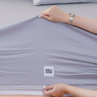 Ella Cotton Dove Grey Luxury Fitted Sheet - 100% Long-Staple Cotton