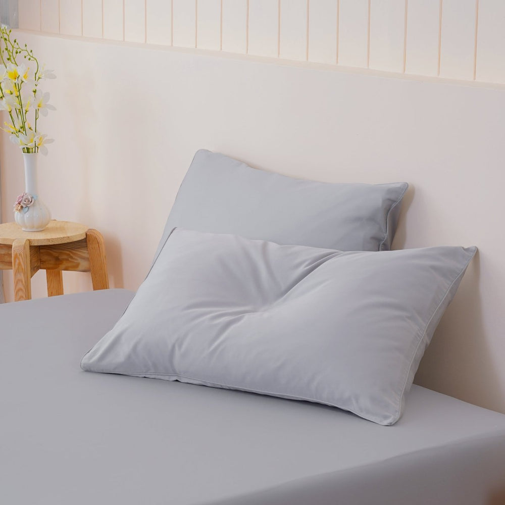 Ella Cotton Dove Grey Luxury Pillowcases Set