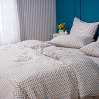 Ella Cotton Gems Checkerboard Duvet Cover: A Luxurious Harmony of Comfort and Style