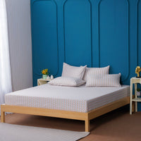 Ella Cotton Gems Checkerboard Fitted Sheet – Luxurious 400-Thread-Count Comfort