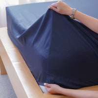 Ella Cotton Midnight Blue Fitted Sheet - Luxurious Comfort and Style