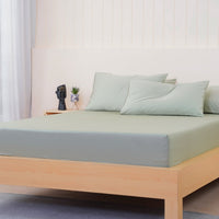 Ella Cotton Sage Green Luxury Fitted Sheet - Ultimate Comfort & Style