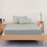 Ella Cotton Sage Green Luxury Fitted Sheet - Ultimate Comfort & Style