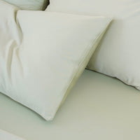 Ella Cotton Sage Green Luxury Pillowcases - Pair of 100% Long-Staple Cotton