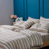 Ella Cotton Serene Stripe Duvet Cover - Luxury 100% Cotton Elegance for Your Bedroom