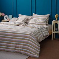 Ella Cotton Serene Stripe Duvet Cover - Luxury 100% Cotton Elegance for Your Bedroom