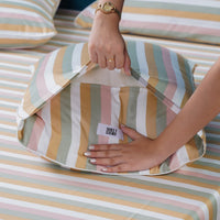 Ella Cotton Serene Stripe Luxury Pillowcases Pair