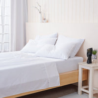 Ella Cotton Luxurious White Flat Sheet