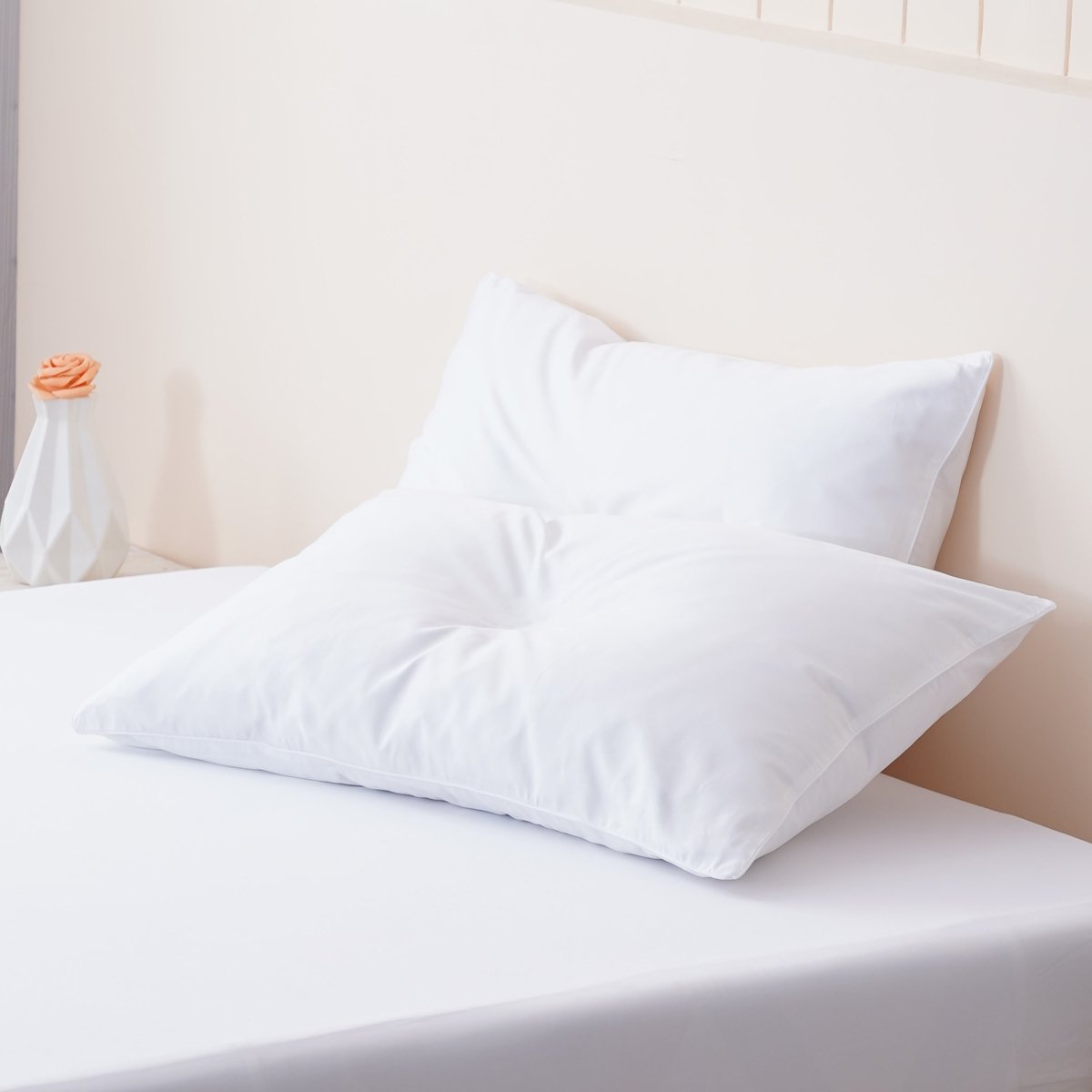 Indulge in Luxury with Ella Cotton 400-Thread-Count White Pillowcases