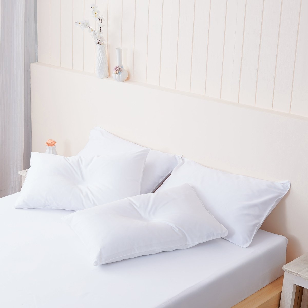 Indulge in Luxury with Ella Cotton 400-Thread-Count White Pillowcases