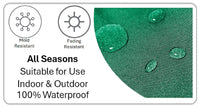 Emerald Bees Weather-Resistant Waterproof Outdoor Cushions for Patio Garden Sofa or Indoor Seating by OLIVIA ROCCO