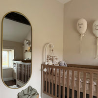 Emi Gold Metal Double Arched Oval Wall Mirror - 120cm x 40cm