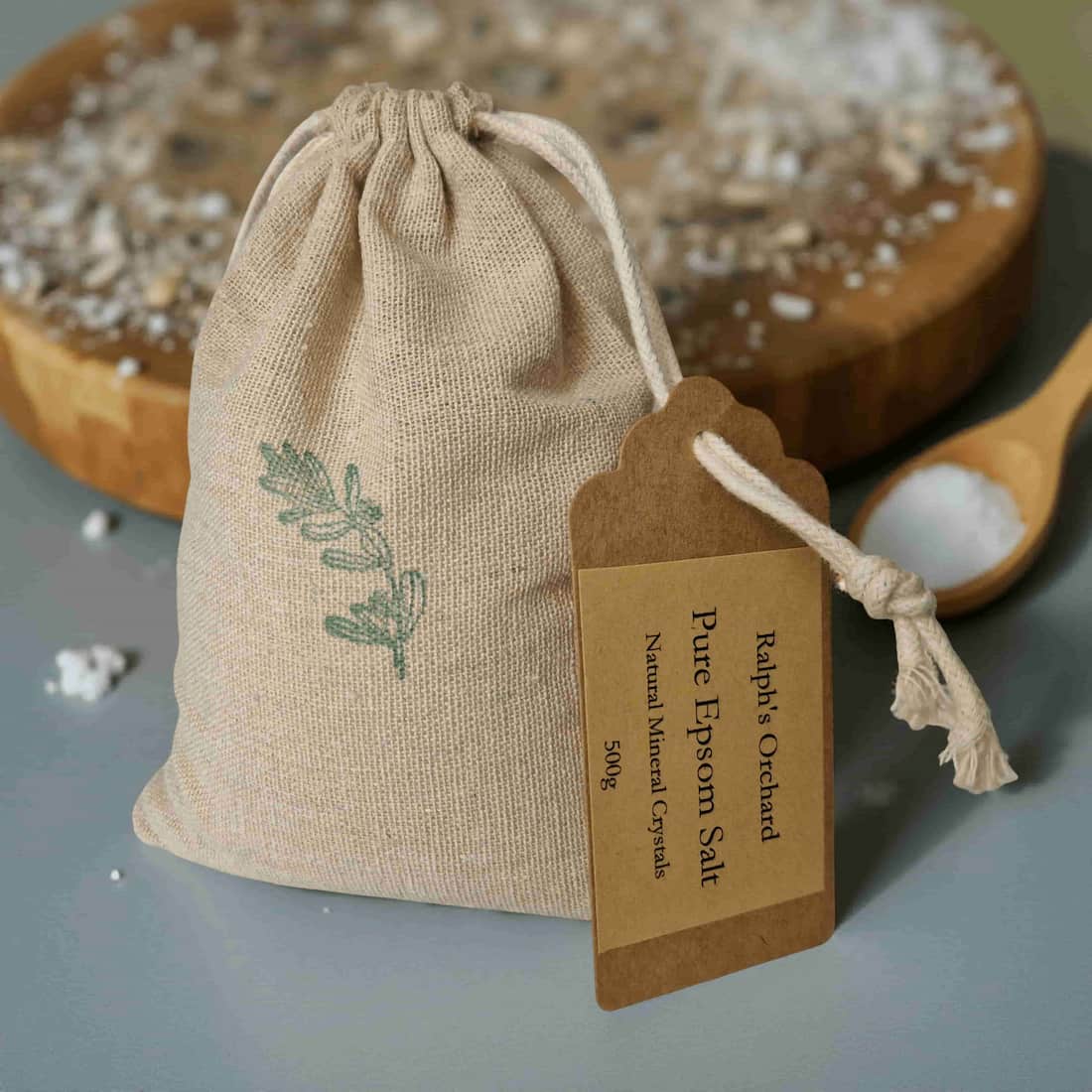 Multi-Purpose Epsom Salt - Natural Mineral Salts in Cotton Bag (500g)