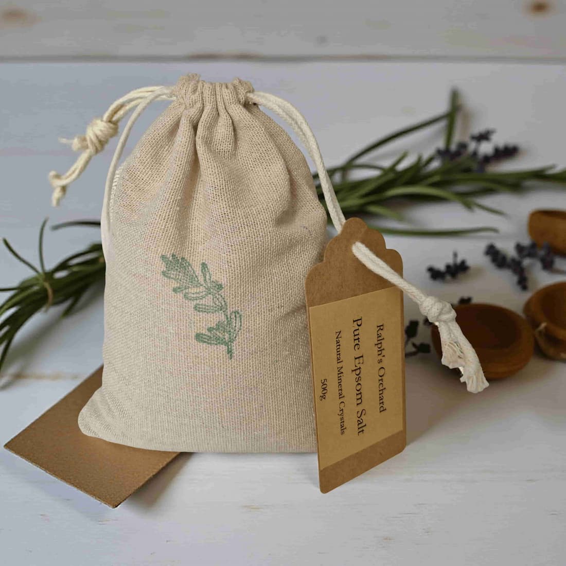 Multi-Purpose Epsom Salt - Natural Mineral Salts in Cotton Bag (500g)