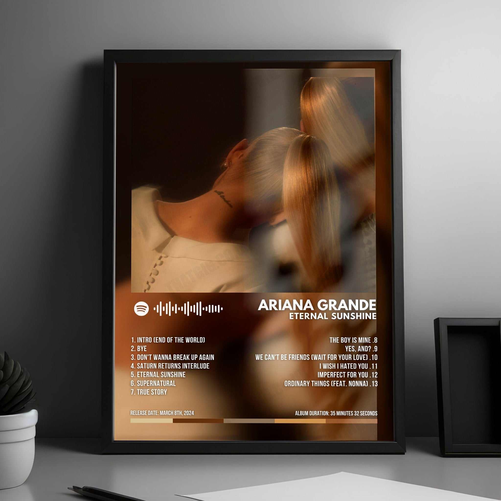 Ariana Grande "Eternal Sunshine" Album Cover Poster - with Complete Tracklist