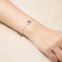 Evil Eye Friendship Bracelet Created with Zircondia® Crystals