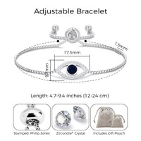 Evil Eye Friendship Bracelet Created with Zircondia® Crystals