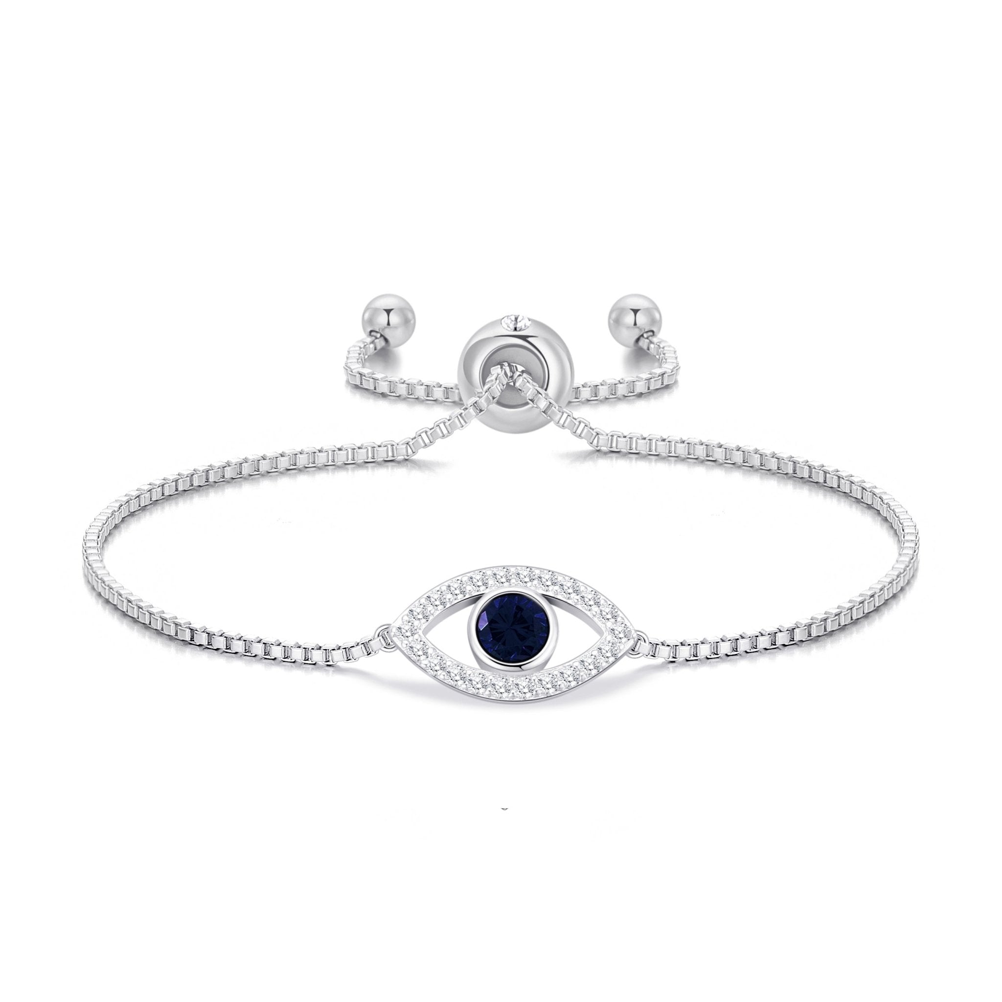 Evil Eye Friendship Bracelet Created with Zircondia® Crystals