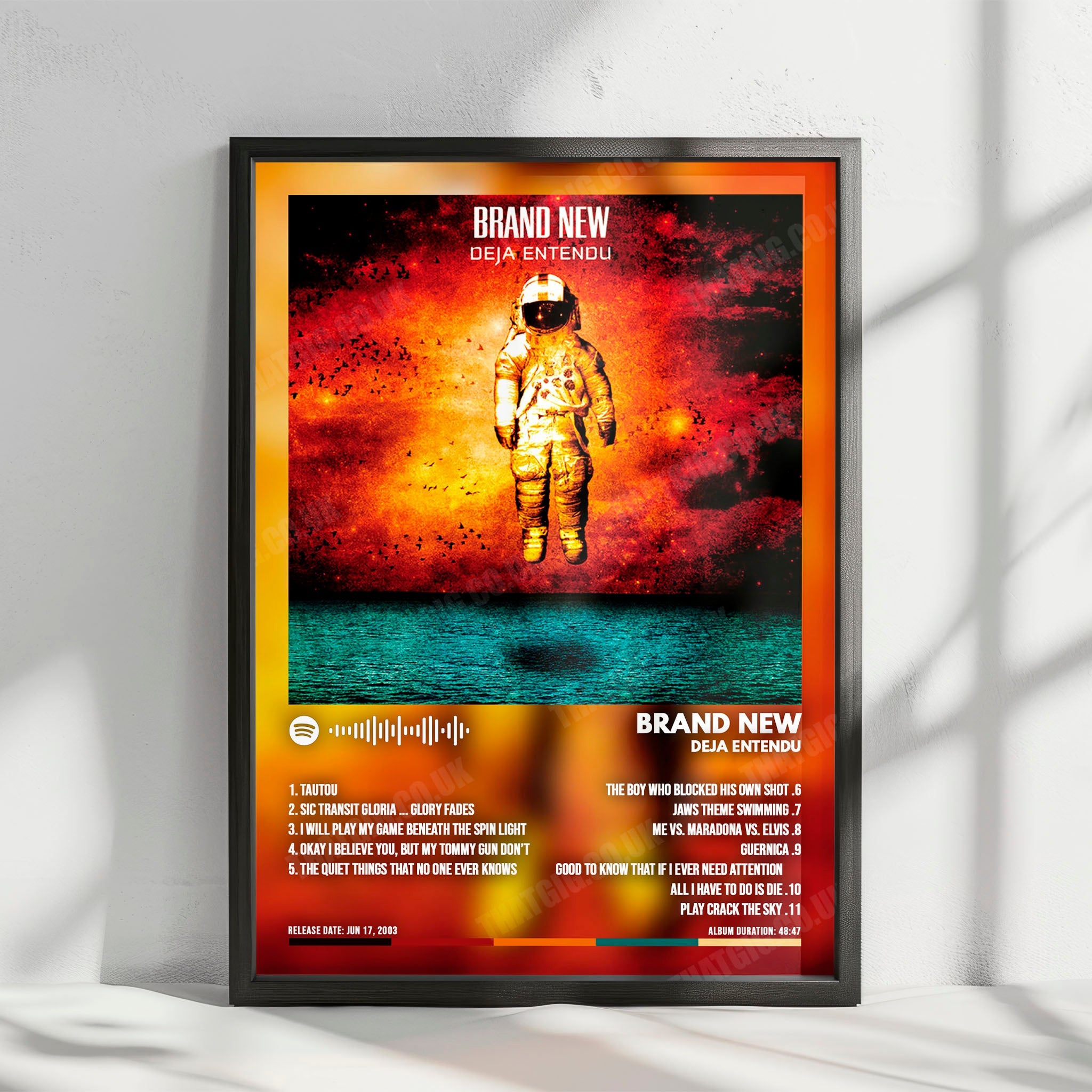 Brand New "Deja Entendu" Album Cover Poster - with Complete Tracklist