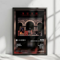Rush "Moving Pictures" Album Cover Poster - with Complete Tracklist