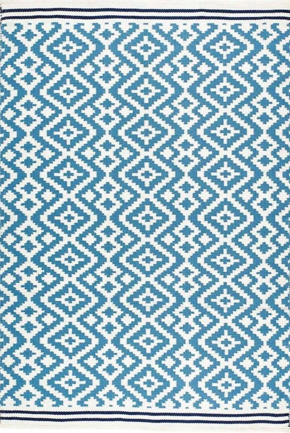 Aztec Blue Outdoor Rug