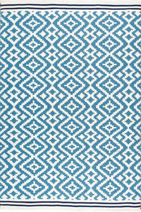 Aztec Blue Outdoor Rug